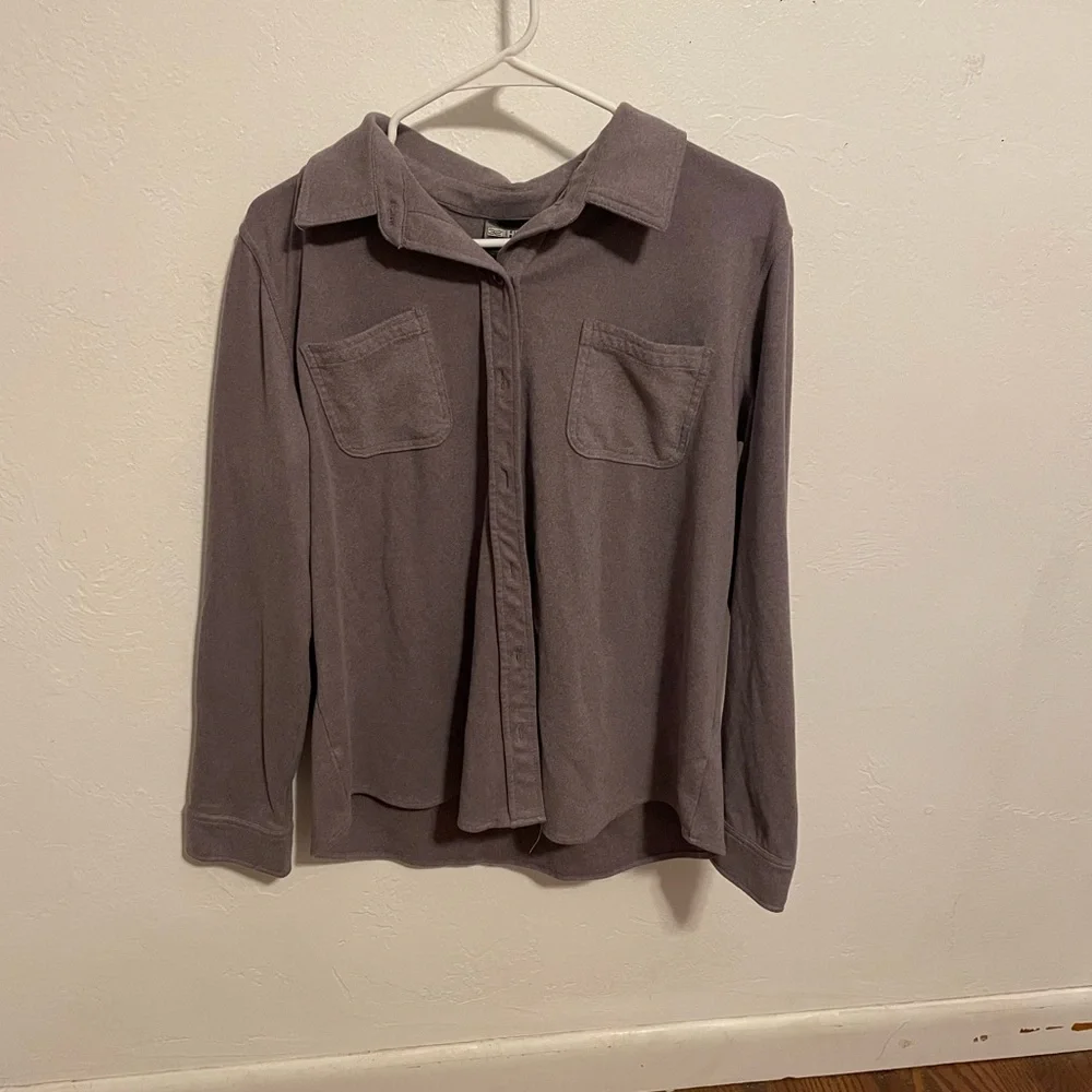 Gray Button-Up Shirt - Picture 1 of 5